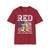 RED Remember Everyone Deployed USA Patriotic Military Boots Tribute Softstyle T-Shirt — "Until They Come Home"