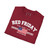 RED Remember Everyone Deployed USA Patriotic Military USA Flag Tribute Softstyle T-Shirt — "We Wait We Hope We Pray"