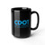 CDOT Logo Black Coffee Mug — Chicago Department of Transportation Logo Cup 11oz 15oz