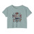 Nurse Crown Stethoscope Crop Top T‑Shirt — Retro Floral Nursing Women's Festival Tee