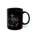 Nurse Crown Stethoscope Black Coffee Mug — Retro Floral Nursing Cup 11oz 15oz
