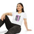 Nurse Caduceus Logo Stethoscope & USA Flag Crop Top T‑Shirt — Retro Icon Nursing Women's Festival Tee