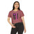 Nurse Caduceus Logo Stethoscope & USA Flag Crop Top T‑Shirt — Retro Icon Nursing Women's Festival Tee