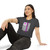 Nurse Caduceus Logo Stethoscope & USA Flag Crop Top T‑Shirt — Retro Icon Nursing Women's Festival Tee