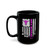 Nurse Caduceus Logo Stethoscope & USA Flag Black Coffee Mug — Retro Icon Nursing Cup 11oz 15oz