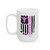 Nurse Caduceus Logo Stethoscope & USA Flag White Coffee Mug — Retro Icon Nursing Cup 11oz 15oz