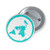 Flat Earth Map Pin Buttons United Nations World Health Organization UN WHO