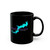 Lake Wallenpaupack Pocono Mountains PA Map Mug - Turquoise Lake Silhouette Magenta Black Coffee Cup 11oz 15oz