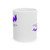 Lake Wallenpaupack Pocono Mountains PA Map Mug - Purple Lake Silhouette Grey White Coffee Cup 11oz 15oz