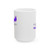 Lake Wallenpaupack Pocono Mountains PA Map Mug - Purple Lake Silhouette Grey White Coffee Cup 11oz 15oz