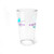 Lake Wallenpaupack Pocono Mountains PA Map 16oz Mixing Glass - Turquoise Lake Silhouette Magenta Bar Glass