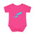 Lake Wallenpaupack Pocono Mountains PA Pennsylvania Turquoise Magenta Print Unisex Infant Bodysuit Baby Onesie