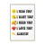 I Miss You I Want You I Need You I Love You Always Gallery Canvas Wraps Vertical Frame