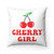Cherry Girl Spun Polyester Square Pillow