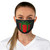 Christmas Gift Present Bow Green Red Wrapping Paper Xmas Black Fabric Face Mask