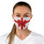 Christmas Gift Present Bow White Red Wrapping Paper Xmas Fabric Face Mask