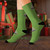 Merry Christmas Bells Xmas Green Sublimation Socks