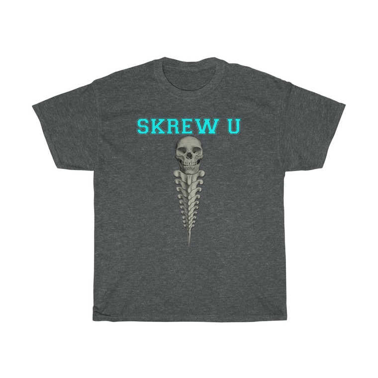 SKREW U University Screw Blood Turquoise Unisex Heavy Cotton Tee