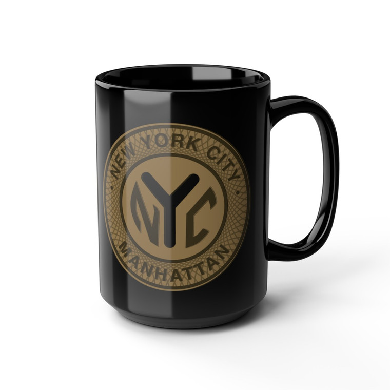 NYC Manhattan Token New York City Black Mug (11oz, 15oz)