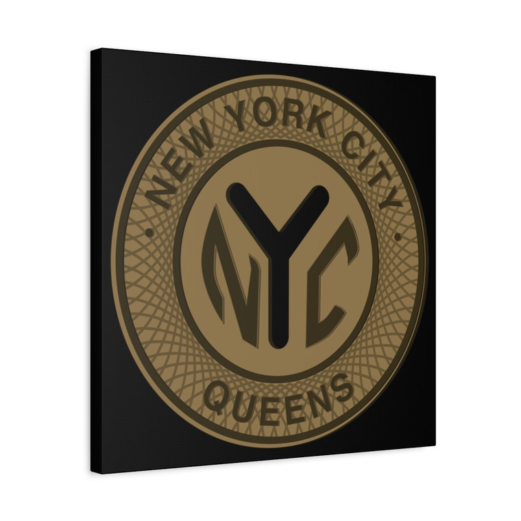 NYC Queens Token New York City Matte Canvas, Stretched, 1.25"