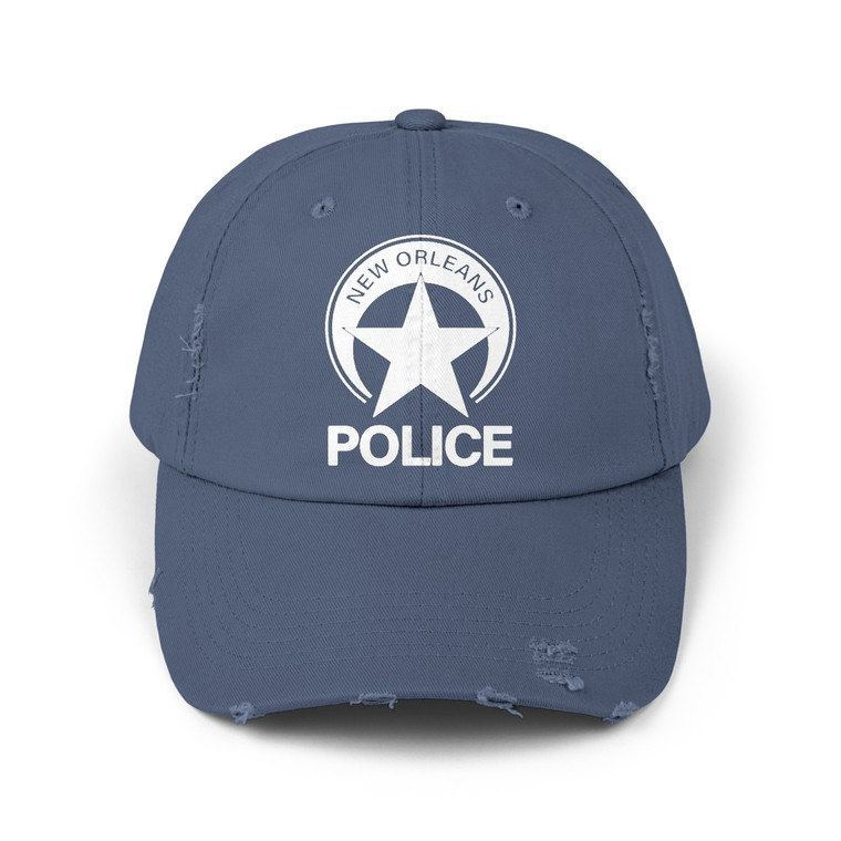 NOPD New Orleans Police Department Star Badge Unisex Distressed Cap