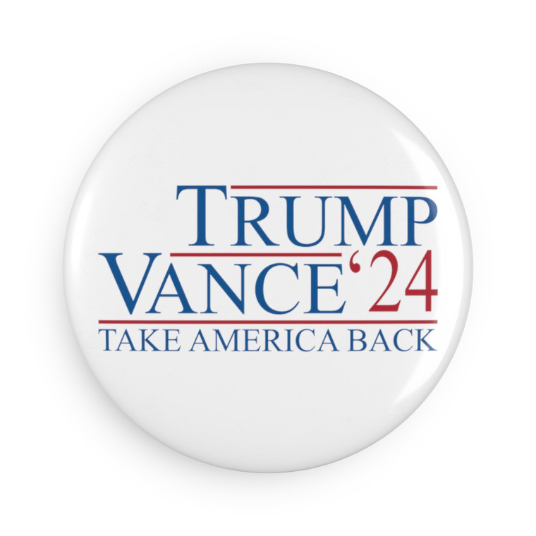 Trump Vance 24 Take America Back Button Magnet, Round (1 & 10 pcs)