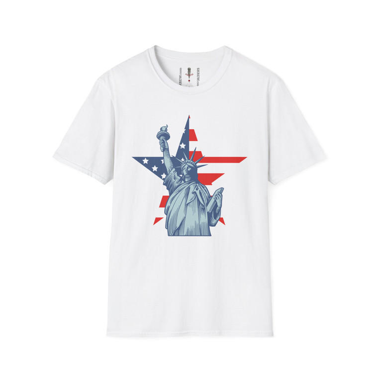 Statue of Liberty American Flag Star Patriotic New York NYC T-Shirt