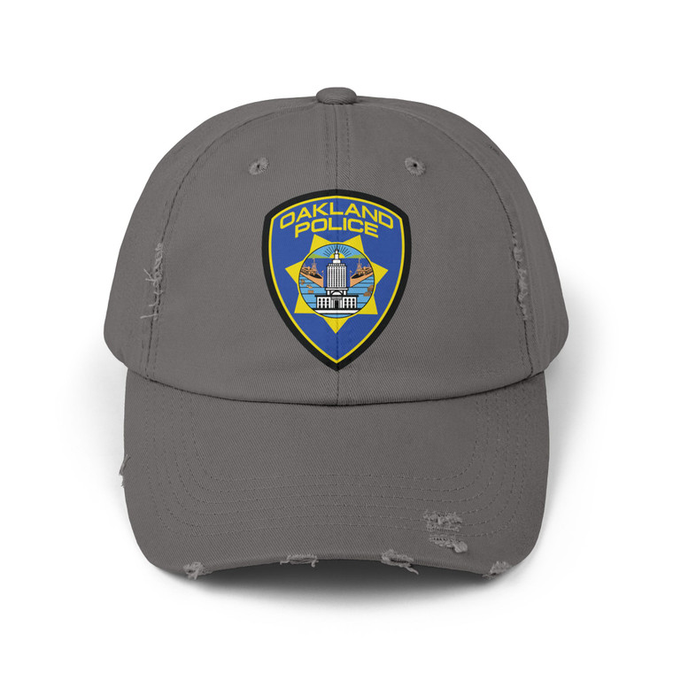 Oakland California Police Patch Distressed Cap Logo - Small Chest Emblem, Law Enforcement Tribute Hat