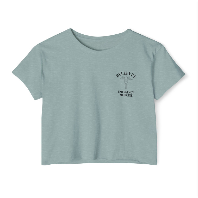 Emergency Medicine Bellevue Hospital Crop Top — Caduceus Nurse Doctor Gift Women's Festival Tee 