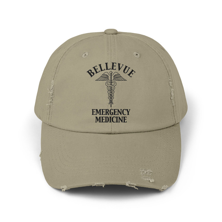 Bellevue Emergency Medicine Distressed Cap Caduceus Nurse Doctor Gift Baseball Hat 