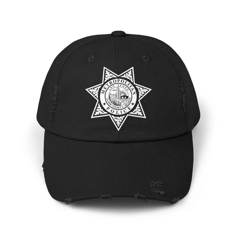 Las Vegas Police Badge Distressed Cap — Retro Law Enforcement Star Baseball Hat