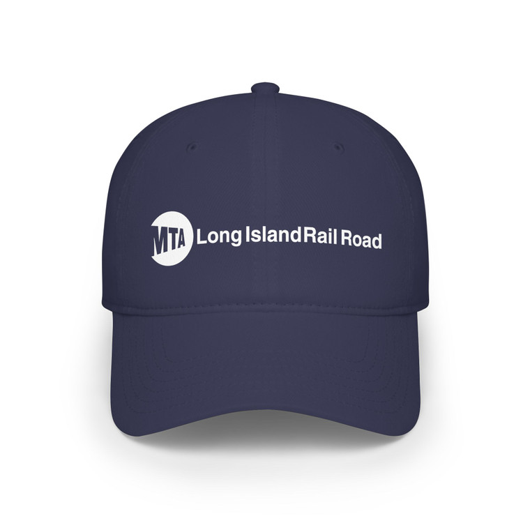 Long Island Rail Road LIRR Logo Low Profile Baseball Cap - MTA Transit Adjustable Hat for Commuters & Rail Fans