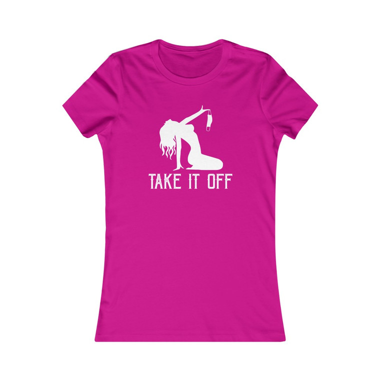 Take It Off Mask Sexy Woman Silhouette Women's Favorite Tee