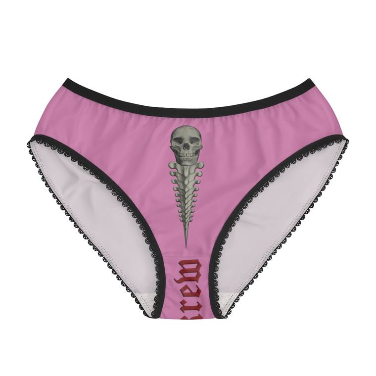 SKREW Vertebrae Logo Skull Pink Women's Briefs Screw