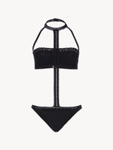 수태시 장식 블랙 트리키니_0