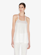 자수 튤로 장식된 오프 화이트 모달 캐미솔_1