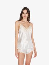 White French silk sleep shorts with frastaglio_8
