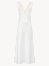 White silk satin long nightgown with frastaglio_1