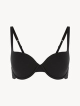 블랙 코튼 티셔츠 브라_0