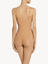 Amaretto-coloured underwired padded U-bra bodysuit_2
