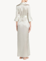 오프 화이트 롱 실크 벨트 로브_5