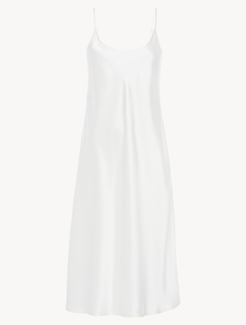 화이트 실크 미디 나이트드레스_2