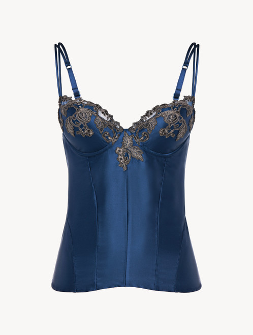 Blue corset in silk satin with frastaglio_4