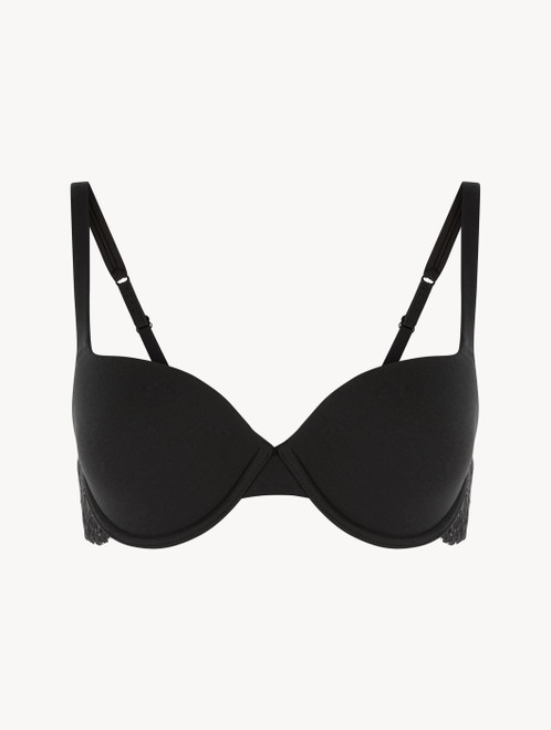 블랙 코튼 티셔츠 브라_1