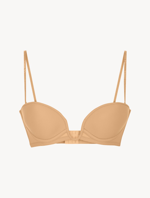 Amaretto-coloured underwired padded bandeau U-bra_2