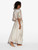 Rose Beige long silk robe with  macramé_2