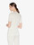 자수 튤로 장식된 오프 화이트 모달 티셔츠_2