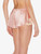 Powder pink silk sleep shorts with frastaglio_4