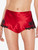 Red silk sleep shorts with frastaglio_3