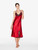 Red silk satin short nightgown with frastaglio_3